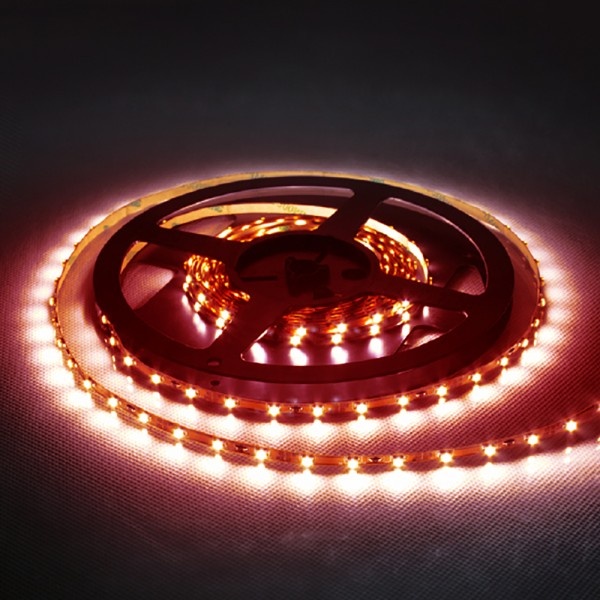 Світлодіодна стрічка Feron LS603/LED-RL 60SMD(3528)/m 4.8W/m 12V 5m*8*0.22mm червоний на білому (блістер) (4201)
