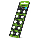 Батарейка для годинника Videx AG12/LR43 BLISTER CARD 10 ПК (100/1600) (AG12/10B/1.5V)