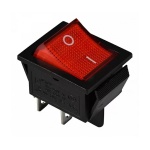 KCD2-201N R/B 220V Перемикач 1 кл. червоний з підсвічуванням