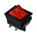 KCD2-201N R/B 220V Перемикач 1 кл. червоний з підсвічуванням