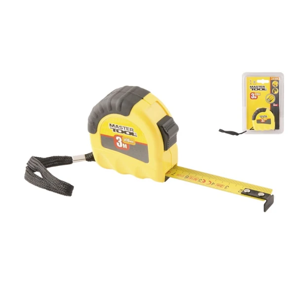 Рулетка MASTERTOOL "Shiftlock" 3 м 16 мм нейлонове покриття 62-3016