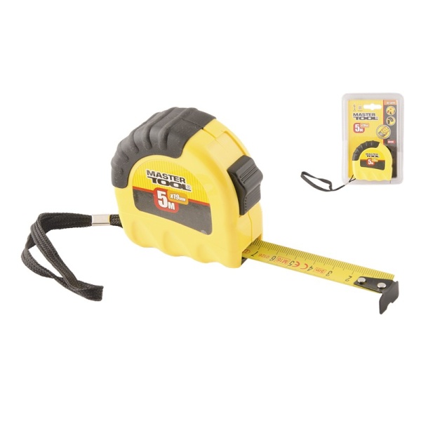 Рулетка MASTERTOOL "Shiftlock" 5 м 19 мм нейлонове покриття 62-5019