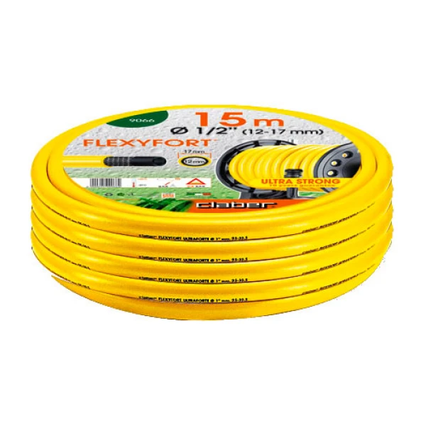 Claber Шланг поливальний 1/2" 15м Flexyfort, жовтий