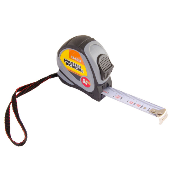 Рулетка MASTERTOOL 5 м 19 мм із фіксатором полотна 63-5019