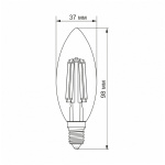 LED лампа VIDEX Filament C37F 6W E14 4100K - Зображення 3