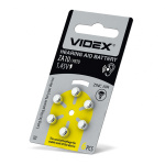Батарейка повітряно-цинкова Videx ZA10 (PR70) BLISTER6 (60/600/3000) (ZA10 (PR70) B6)