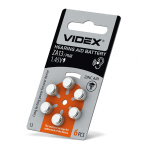 Батарейка повітряно-цинкова Videx ZA13 (PR48) BLISTER6 (60/600/3000) (ZA13 (PR48) B6)