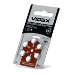 Батарейка цинкова повітря Videx ZA312 (PR41) BLISTER6 (60/600/3000) (ZA312 (PR41) B6)