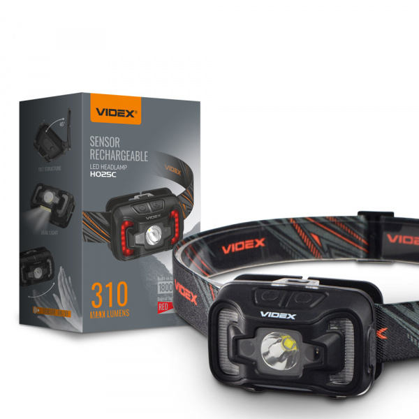 Налобний світлодіодний фонарик VIDEX VLF-H025C 310Lm 5000K