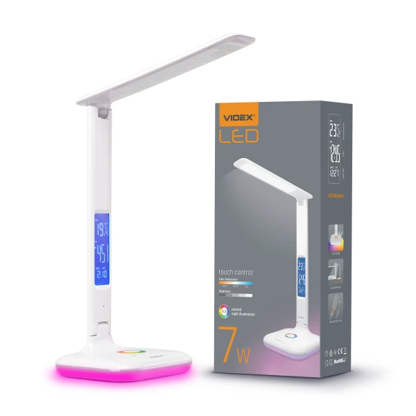 LED лампа настільна VIDEX VL-TF05W-RGB 7W 3000-5500K 220V(16шт/ящ)