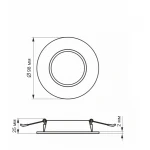 LED світильник Back вбудований круглий VIDEX 4W 5000K - Зображення 5