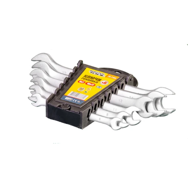 Ключі ріжкові MASTERTOOL набір 6 шт (6х7 to 16х17 мм) SS 70-2106