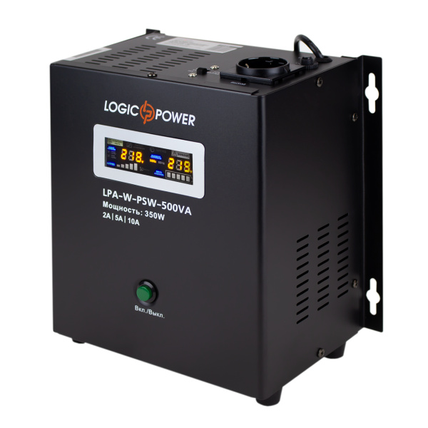 ДБЖ з правильною синусоїдою 12V LPA-W-PSW-500VA(350Вт) 2A/5A/10A