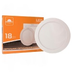 Світильник точковий врізний ЄВРОСВІТЛО 18Вт коло LED-R-225-18 6400К - Зображення 3