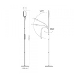 LED торшер чорний підлоговий VIDEX VL-TF07B 14W 3000-5500K 220V(4шт/ящ) - Зображення 4