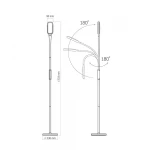LED торшер чорний підлоговий VIDEX VL-TF07B 14W 3000-5500K 220V(4шт/ящ) - Зображення 4