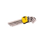 Ключі шестигранні MASTERTOOL набір 9 шт CrV продовжені (1.5-10 мм 74-172 мм) 75-0956