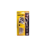 Ключі TORX MASTERTOOL набір 9 шт CrV короткі (Т10-Т50 55-133 мм) 75-0960 - Зображення 2