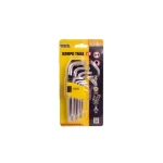 Ключі TORX MASTERTOOL набір 9 шт CrV короткі (Т10-Т50 55-133 мм) 75-0960 - Зображення 2
