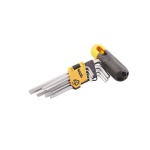 Ключі TORX з тримачем MASTERTOOL набір 9 шт CrV довгі (Т10-Т50 90-227 мм) 75-0962