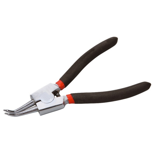 Щипці MASTERTOOL 175 мм зовнішні вигнуті C45 HRC 38~48 75-1307
