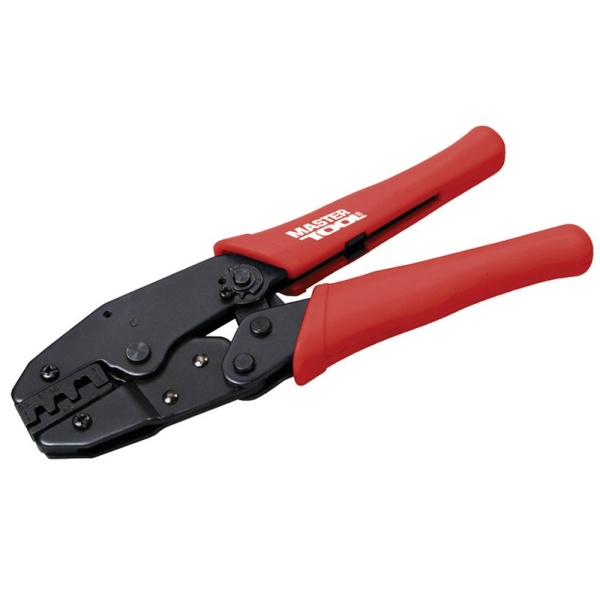 Кліщі для обтиску контактів з тріскачкою MASTERTOOL 220 мм 75-2250