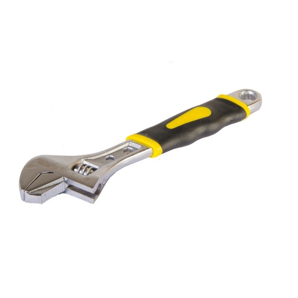Ключ розвідний MASTERTOOL 250 мм 0-38 мм із двокомпонентною ручкою переставна губка 76-0423