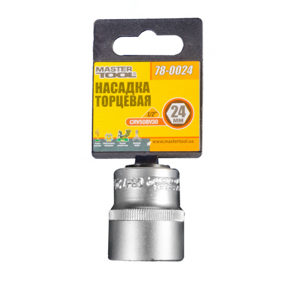 Насадка торцева 6-гранна MASTERTOOL 1/2" 24 мм CRV 78-0024