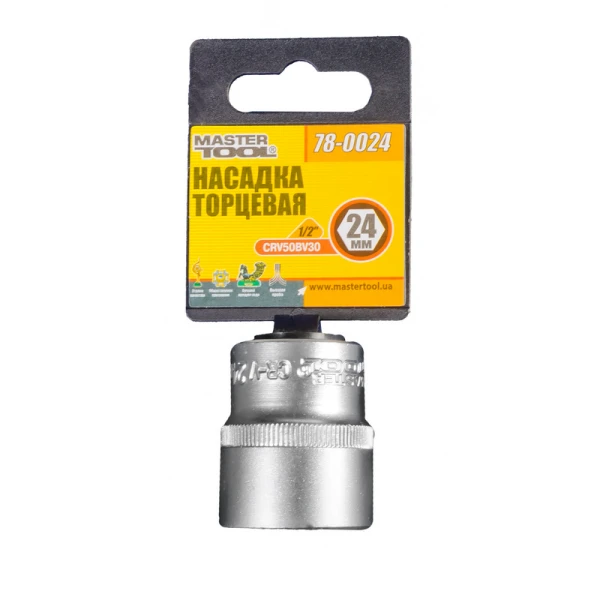 Насадка торцева 6-гранна MASTERTOOL 1/2" 24 мм CRV 78-0024