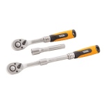 Набір торцевих насадок MASTERTOOL PROFI CrV 1/2" 10-24 мм тріскачка що підовжується 72Т 12 шт (ракетка) 78-1213 - Зображення 2