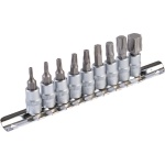 Набір викруткових насадок MASTERTOOL CRV 1/4" TORX 9 шт (Т10/15/20/27/30/40/45/50/60) 78-1400