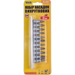 Набір викруткових насадок MASTERTOOL CRV 1/4" 11 шт (PH1/2/3/PZ1/2/3/H3/4/5/6/7) 78-1401 - Зображення 2