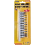 Набір викруткових насадок MASTERTOOL CRV 1/4" 11 шт (PH1/2/3/PZ1/2/3/H3/4/5/6/7) 78-1401 - Зображення 2