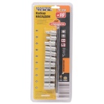 Набір торцевих насадок MASTERTOOL CRV 1/4" 10 шт (4/5/6/7/8/9/10/11/12/13 мм) 78-1410 - Зображення 2