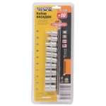 Набір торцевих насадок MASTERTOOL CRV 1/4" 10 шт (4/5/6/7/8/9/10/11/12/13 мм) 78-1410 - Зображення 2