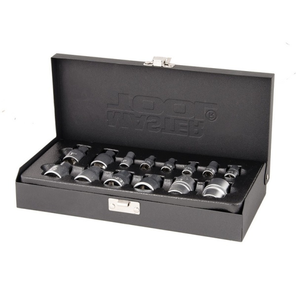Набір насадок торцевих MASTERTOOL CRV E-TORX 14 шт. 78-1414
