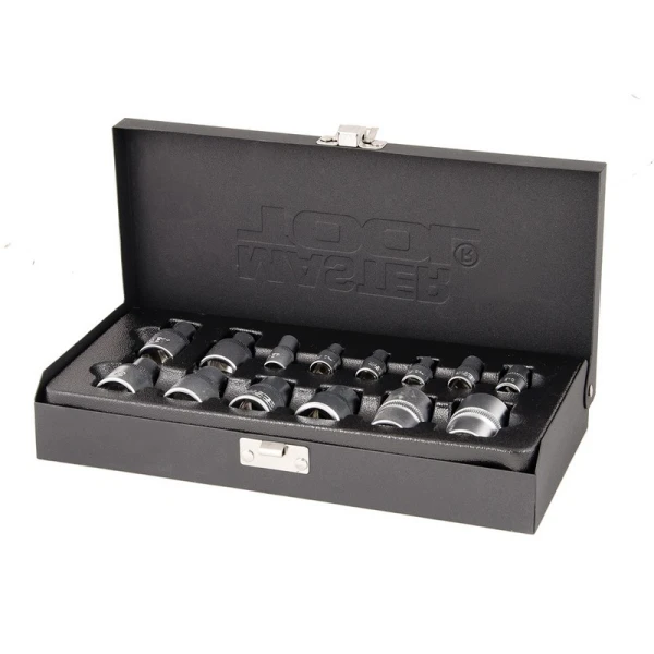 Набір насадок торцевих MASTERTOOL CRV E-TORX 14 шт. 78-1414
