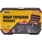 Набір торцевих насадок MASTERTOOL CrV 1/4" 4-14 мм тріскачка 72Т 46 шт кейс 78-2047 - Зображення 10
