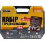 Набір ключів та насадок торцевих MASTERTOOL CRV 3/8" 39 шт 78-3039 - Зображення 2
