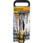 Набір торцевих насадок MASTERTOOL CRV 3/8" 6-24 мм підовжувач 150 мм тріскачка 72Т 21 шт 78-3821 - Зображення 2