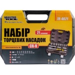 Набір торцевих насадок MASTERTOOL CrV 1/2" 10-32 мм тріскачка 72Т 21 шт кейс 78-4021 - Зображення 2
