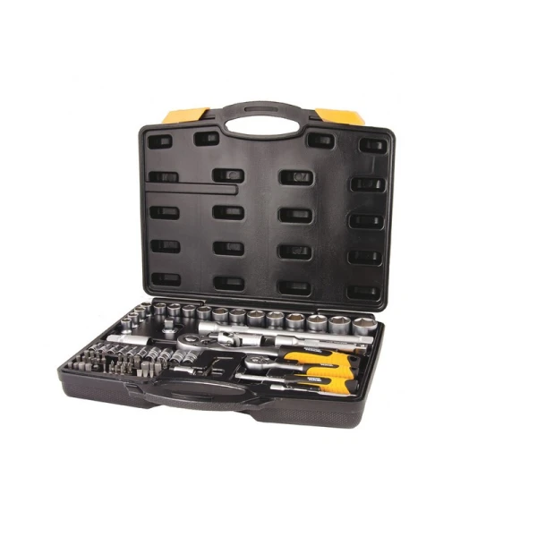 Набір торцевих насадок MASTERTOOL PROFI CrV 1/4"-1/2" тріскачка 72Т 72 шт кейс 78-5072-PF