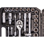 Набір ключів та насадок торцевих MASTERTOOL CrV 1/4" і 1/2" 94 шт 78-5094 - Зображення 4