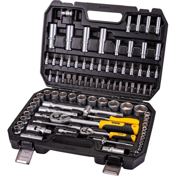 Набір ключів та насадок торцевих MASTERTOOL CrV 1/4" і 1/2" 94 шт 78-5094