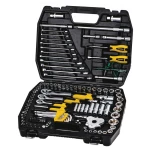 Набір ключів і торцевих насадок MASTERTOOL PROFI 1/4"-3/8"-1/2" тріскачка 72Т 121 шт кейс 78-5121