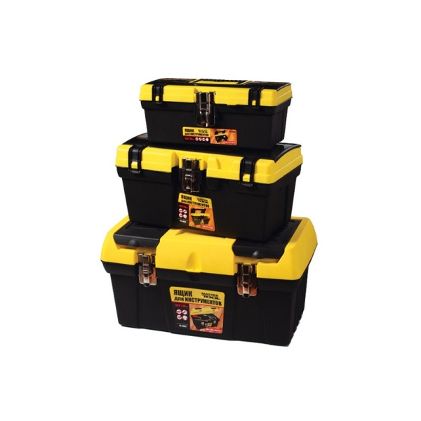 Скриньки для інструменту MASTERTOOL комплект 3 шт 12.5"+16"+19" металеві замки (79-2038/2039/3052) 79-2001