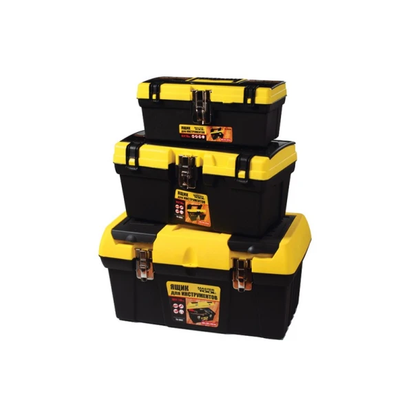 Скриньки для інструменту MASTERTOOL комплект 3 шт 12.5"+16"+19" металеві замки (79-2038/2039/3052) 79-2001
