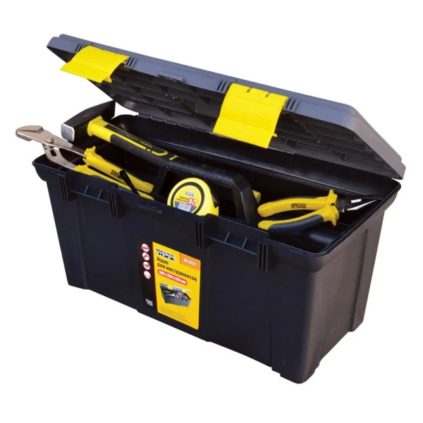 Скринька для інструменту MASTERTOOL 19.5" (500х250х255 мм) пластикові замки 79-2212