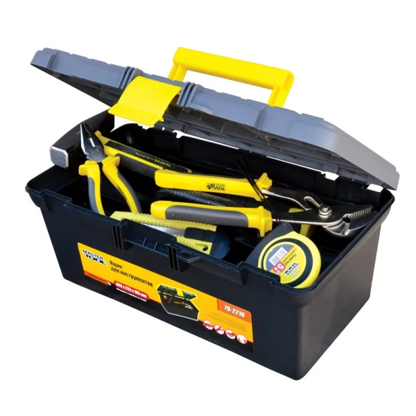 Скринька для інструменту MASTERTOOL 16" (395х223х165 мм) пластикові замки 79-2216