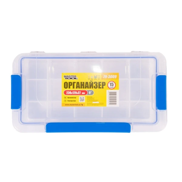 Органайзер MASTERTOOL 15 секцій 9'' (230х120х37 мм) 79-3009